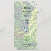 Bahamas - Hochzeitsmenü für tropische Wasserfälle Menükarte (Vorne/Hinten)