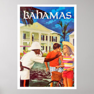 Bahamas, höflicher Polizist führt ein Paar Poster