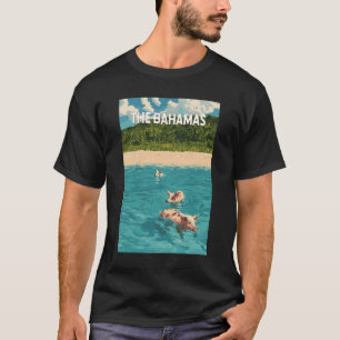 Bahamas Illustration Reise Kunst Vintage T-Shirt