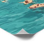 Bahamas Illustration Reisen Vintag Poster (Ecke)