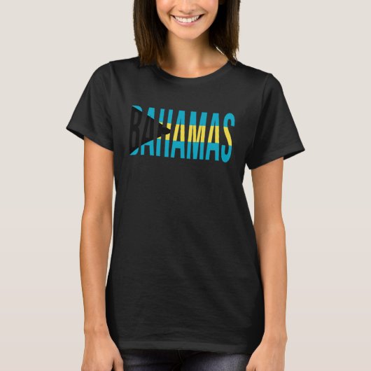 Bahamas In Flag Colors T-Shirt (Vorderseite)