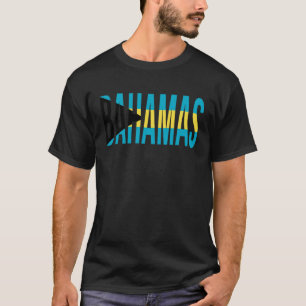 Bahamas in Flaggenfarben T-Shirt