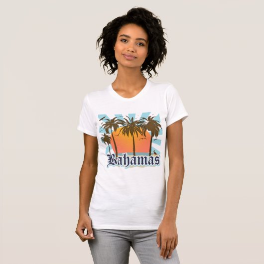 Bahamas-Insel-Strände T-Shirt (Vorne ganz)