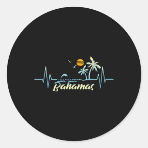 Bahamas Inseln Frühlingspause Bahamas Runder Aufkleber
