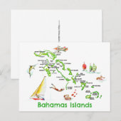 Bahamas-Inseln Karte (Vorne/Hinten)