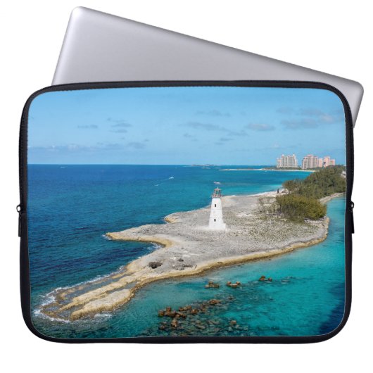 Bahamas Island Lighthouse Laptop Sleeve (Vorderseite)