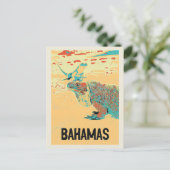 Bahamas Karibik, typisch Karibik Iguana Postca Postkarte (Stehend Vorderseite)