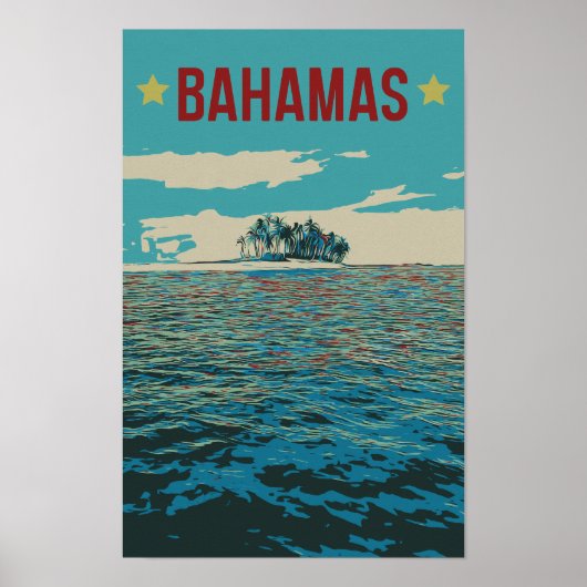 Bahamas Karibik, typische Landschaft Postcard Poster (Vorne)