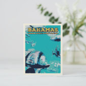 Bahamas Karibik, Wunder der Unterwasserwelt Postkarte (Stehend Vorderseite)