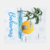 Bahamas Karibisches Segeln Fleecedecke (Vorderseite (Horizontal))