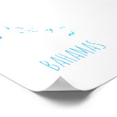 Bahamas Karte Poster (Ecke)