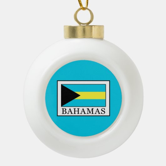 Bahamas Keramik Kugel-Ornament (Vorderseite)