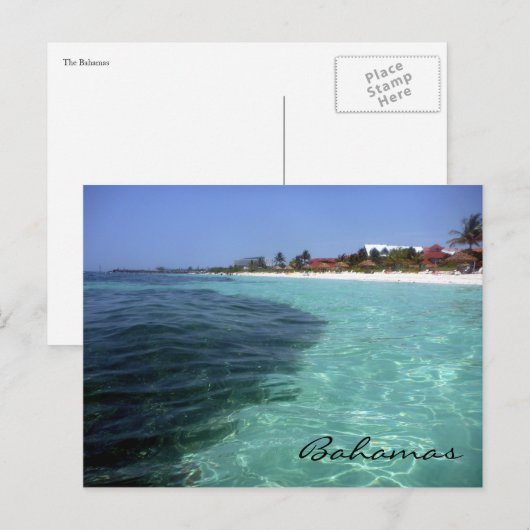 Bahamas klar postkarte (Vorne/Hinten)