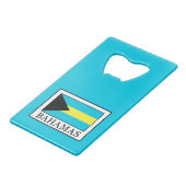 Bahamas Kreditkarten Flaschenöffner (Vorderseite Schrägansicht)
