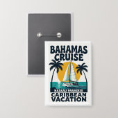 Bahamas Kreuzfahrt Nassau Paradies Button (Vorderseite/Rückseite)