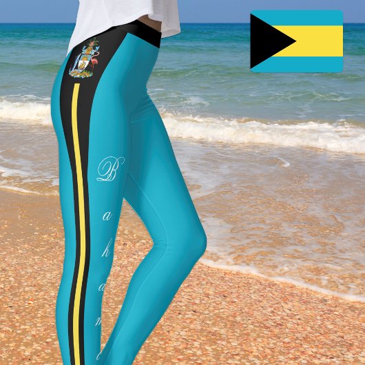 Bahamas Leggings, Bahamas Flag /sports Leggings
