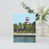 Bahamas Leuchtturm Postkarte (Stehend Vorderseite)