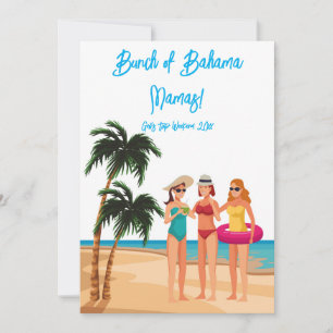 Bahamas Mädchen-Trip Junggesellinnenabschied Urlau Einladung