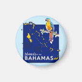 Bahamas Magnet Urlaub Cruise Bahamas Karte Papagei (Vorne)
