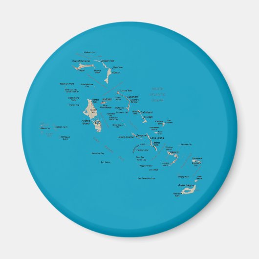 Bahamas Map Magnet (Vorne)