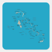 Bahamas Map Sticker (Vorderseite)