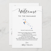 Bahamas Map Wedding Welcome Letter Tour Karte (Vorne/Hinten)