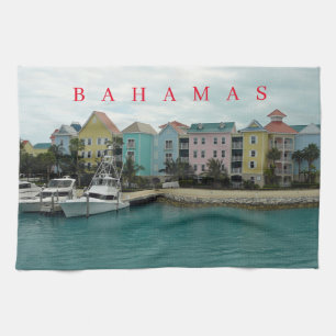 Bahamas Marina Village Blick Teetuch Geschirrtuch