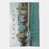 Bahamas Marina Village Blick Teetuch Geschirrtuch (Vertikal)