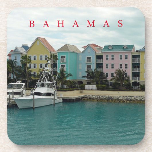 Bahamas Marina Village Blick Untersetzer (Vorderseite)