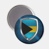Bahamas Mettalic Emblem Magnet (Vorderseite/Rückseite)