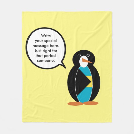 Bahamas mit Frau Penguin Fleecedecke (Vorderseite)