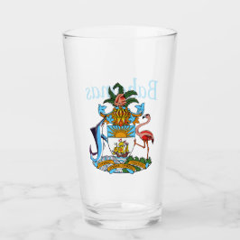 Bahamas mit Wappen (Karibisches Paradies) Glas