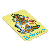 Bahamas mit Wappen (Karibisches Paradies) Magnet (Rechte Seite)
