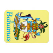 Bahamas mit Wappen (Karibisches Paradies) Magnet (Horizontal)