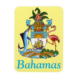 Bahamas mit Wappen (Karibisches Paradies) Magnet