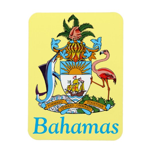 Bahamas mit Wappen (Karibisches Paradies) Magnet (Vertikal)