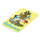 Bahamas mit Wappen (Karibisches Paradies) Magnet (Linke Seite)
