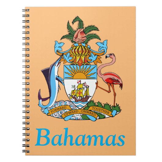 Bahamas mit Wappen (Karibisches Paradies) Notizblock (Vorderseite)
