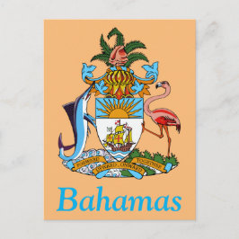 Bahamas mit Wappen (Karibisches Paradies) Postkarte
