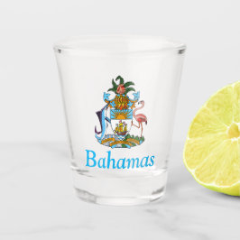 Bahamas mit Wappen (Karibisches Paradies) Schnapsglas