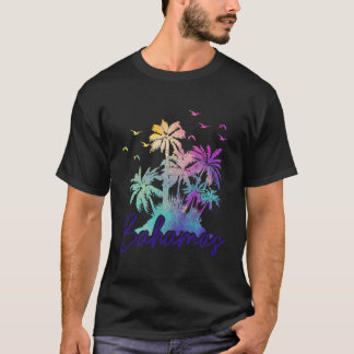 Bahamas Nassau Beach Vintag Palmen Urlaub T-Shirt