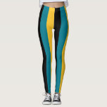 Bahamas National Flag Colors Vertikal gestreift Leggings<br><div class="desc">Bahamas National Flag Colors Vertical Striped Leggings in den Farben der Bahamas Fahne mit einem geschäftigen, vielseitig ausgekleideten, asymmetrisch gestreiften vertikalen Muster, das überall auf den Leggings gedruckt wird. Durch die Option "Design bearbeiten" lässt sich die Größe der Streifen leicht nach Ihrem Geschmack anpassen. Die Bahamas-Leggings sind der ideale Begleiter...</div>