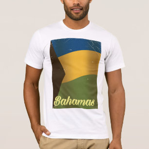 Bahamas Nationalflagge Vintage-Reiseposter T-Shirt