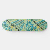 Bahamas Nationalstolz Wordcloud Skateboard (Horizontal)