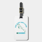 Bahamas Nordamerikanisches Land Gepäckanhänger (Vorderseite vertikal)