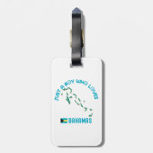 Bahamas Nordamerikanisches Land Gepäckanhänger (Rückseite vertikal)