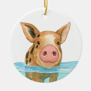Bahamas Pig Vacation 2025 Familiengeschenk Keramik Ornament