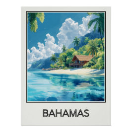 Bahamas-Poster, Hütte am tropischen Strand Poster