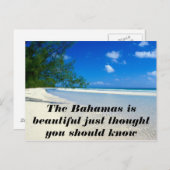 Bahamas Postkarte (Vorne/Hinten)