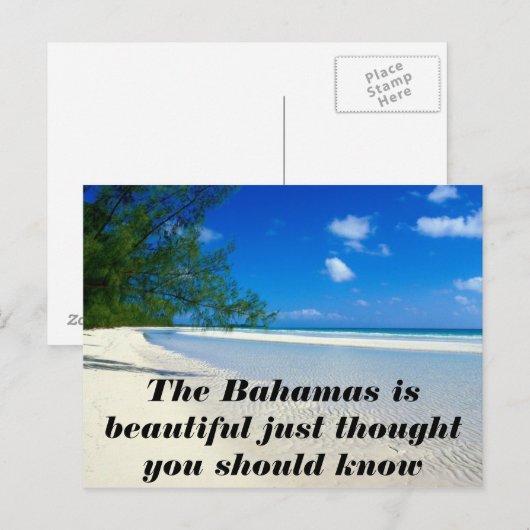 Bahamas Postkarte (Vorne/Hinten)